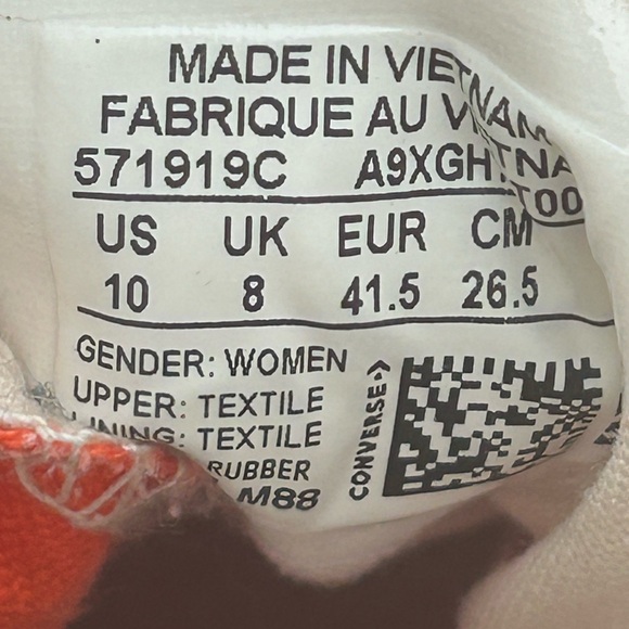 Converse Chuck Taylor 70 High Summer Spirit Bright Poppy High-Tops Size 10 - Picture 11 of 11